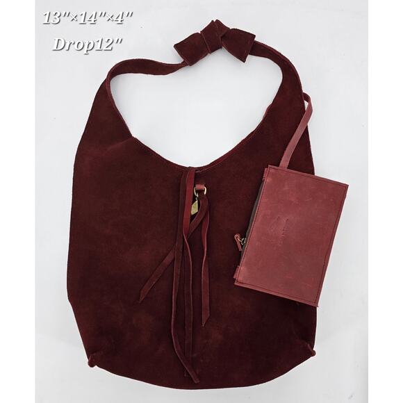Raven + Lily Handbags - Raven and Lily 
Leather Kantha Stitch Satchel with Coin Purse
